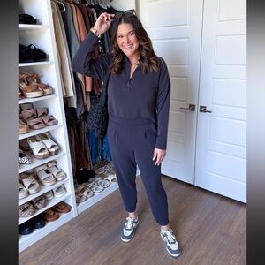 Avia ScubaKnit Quarter Zip Pullover& Joggers